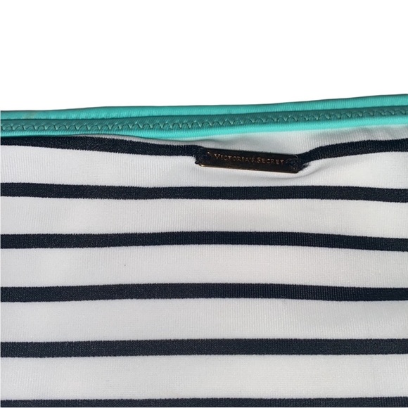 💎NWT Victoria’s Secret Happy Stripe Contrast Binding B&W Bikini Bottoms MEDIUM - Picture 10 of 13